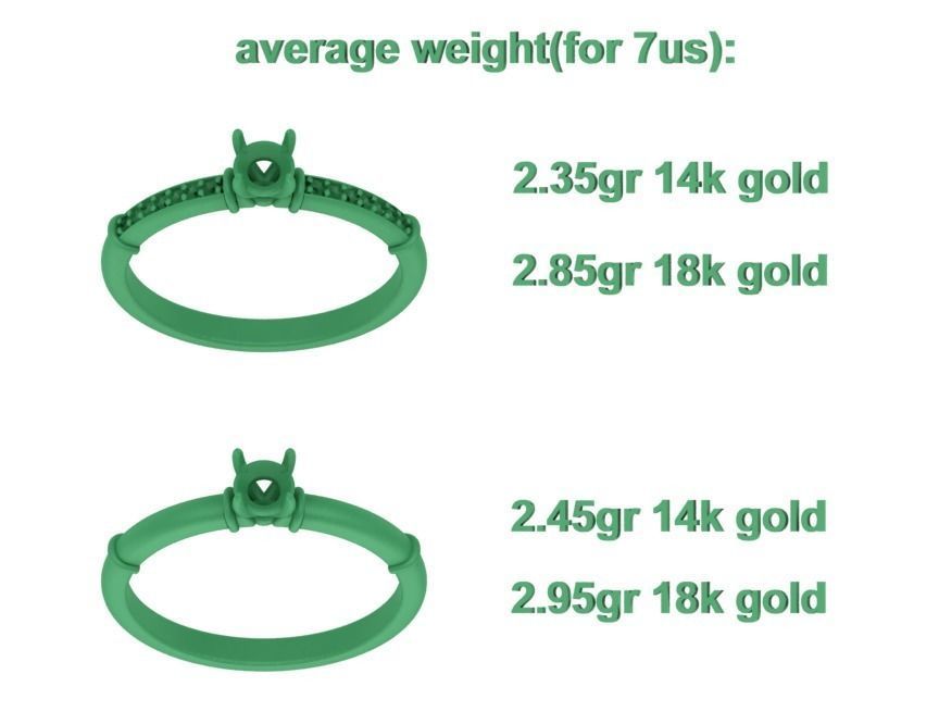 Engagement Solitaire Ring Promise Ring Own design 3dmodel 3D print model_17