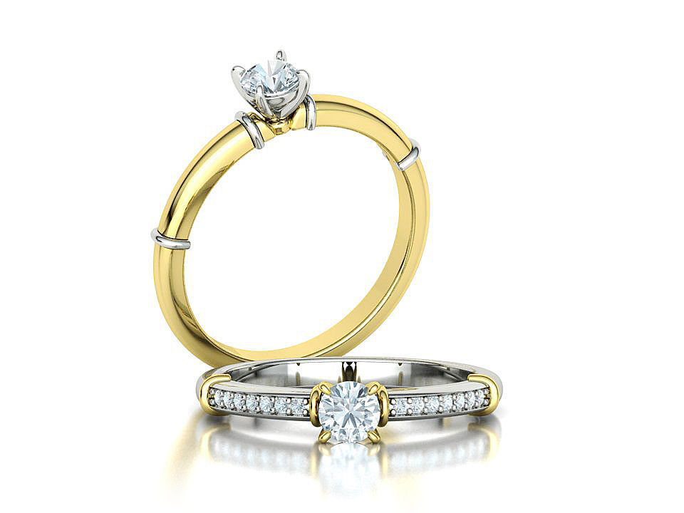 Engagement Solitaire Ring Promise Ring Own design 3dmodel 3D print model_1