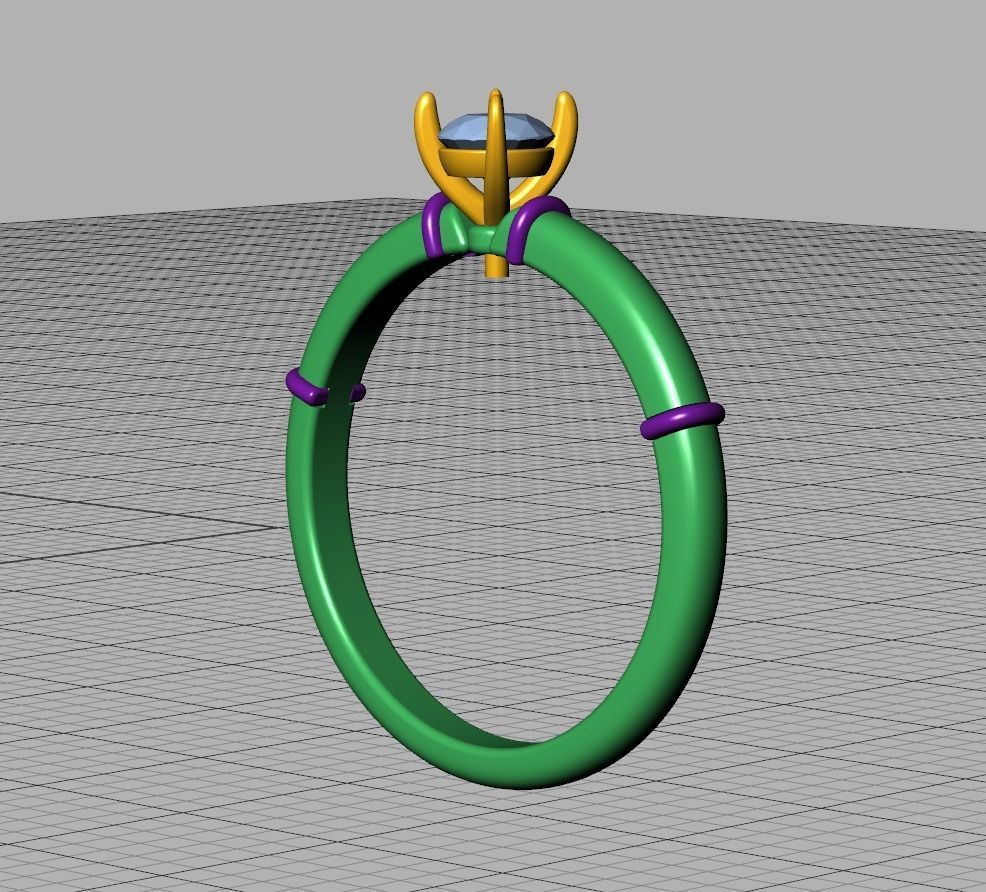 Engagement Solitaire Ring Promise Ring Own design 3dmodel 3D print model_40