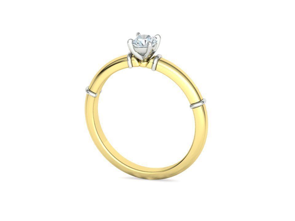 Engagement Solitaire Ring Promise Ring Own design 3dmodel 3D print model_35