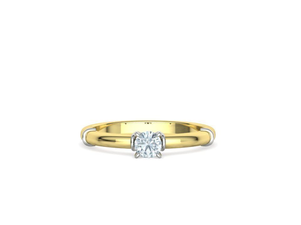 Engagement Solitaire Ring Promise Ring Own design 3dmodel 3D print model_9