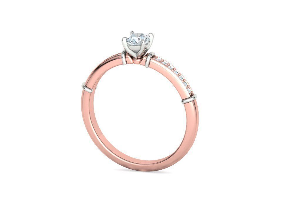 Engagement Solitaire Ring Promise Ring Own design 3dmodel 3D print model_31