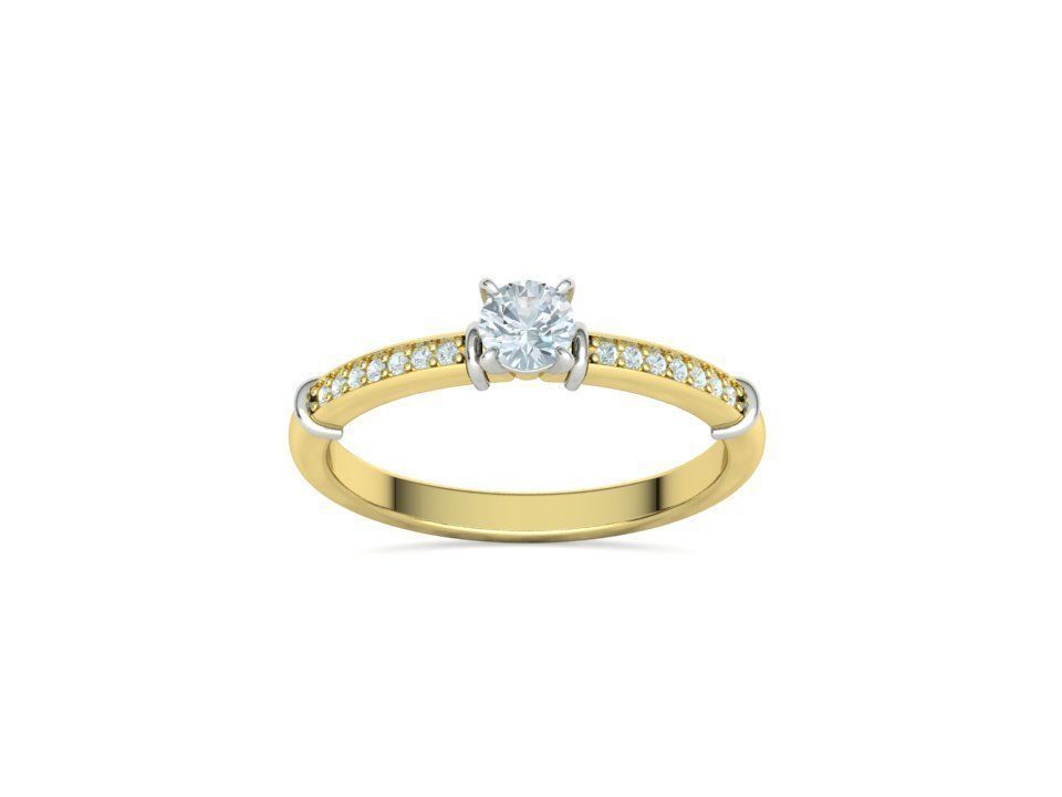 Engagement Solitaire Ring Promise Ring Own design 3dmodel 3D print model_23