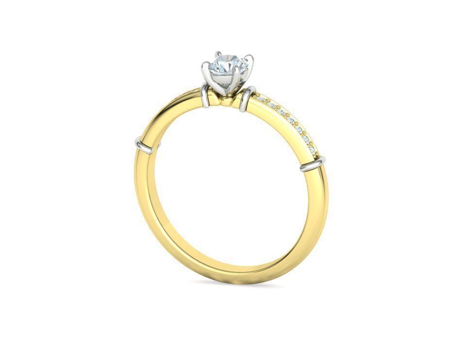 Engagement Solitaire Ring Promise Ring Own design 3dmodel 3D print model_30