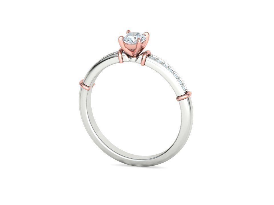 Engagement Solitaire Ring Promise Ring Own design 3dmodel 3D print model_28