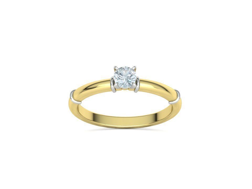 Engagement Solitaire Ring Promise Ring Own design 3dmodel 3D print model_27