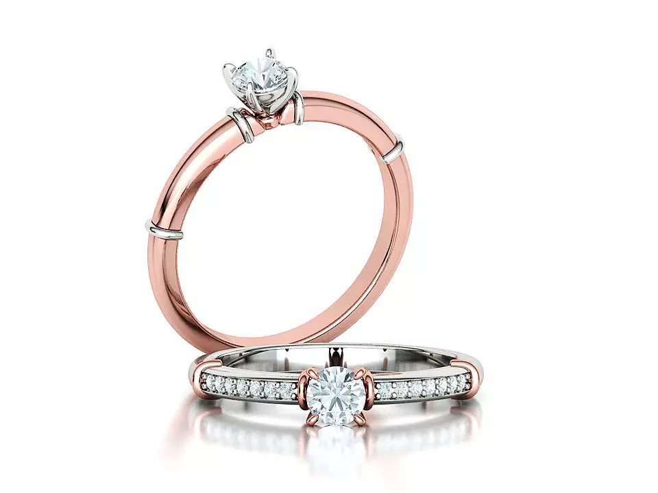 Engagement Solitaire Ring Promise Ring Own design 3dmodel 3D print model_0