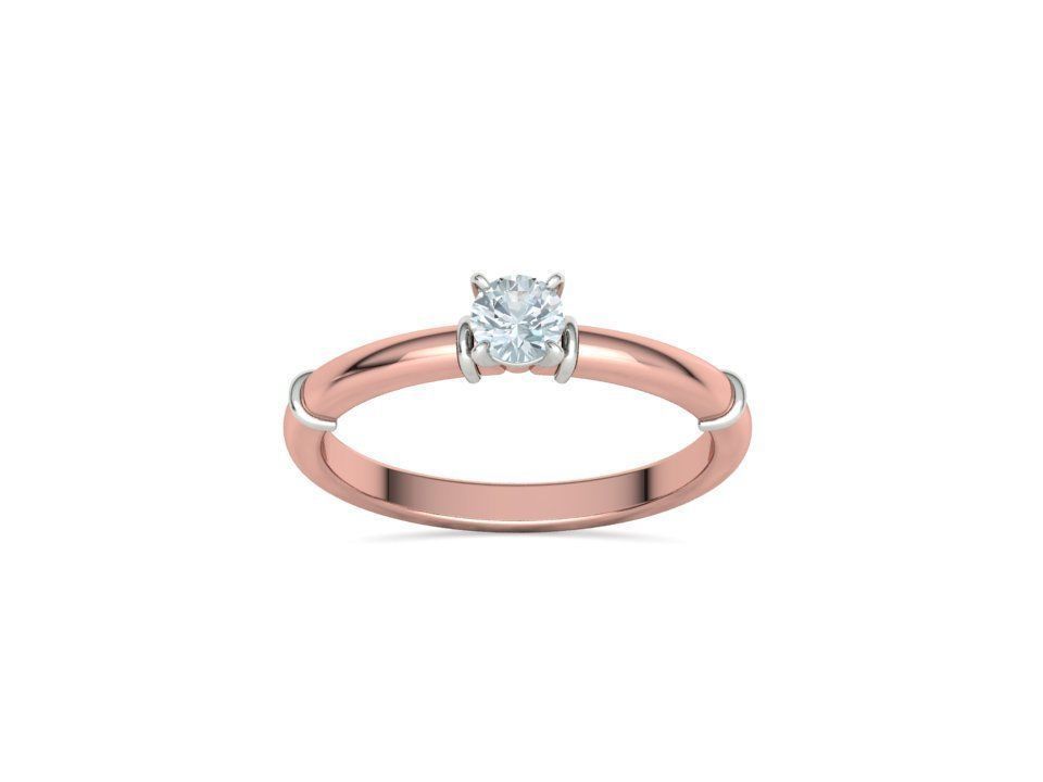 Engagement Solitaire Ring Promise Ring Own design 3dmodel 3D print model_26