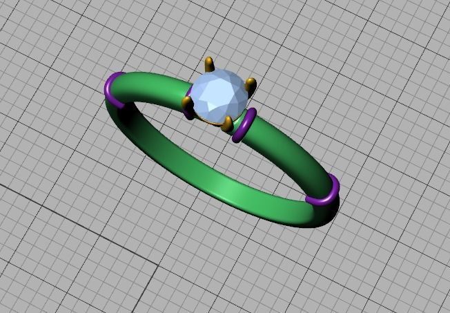 Engagement Solitaire Ring Promise Ring Own design 3dmodel 3D print model_38