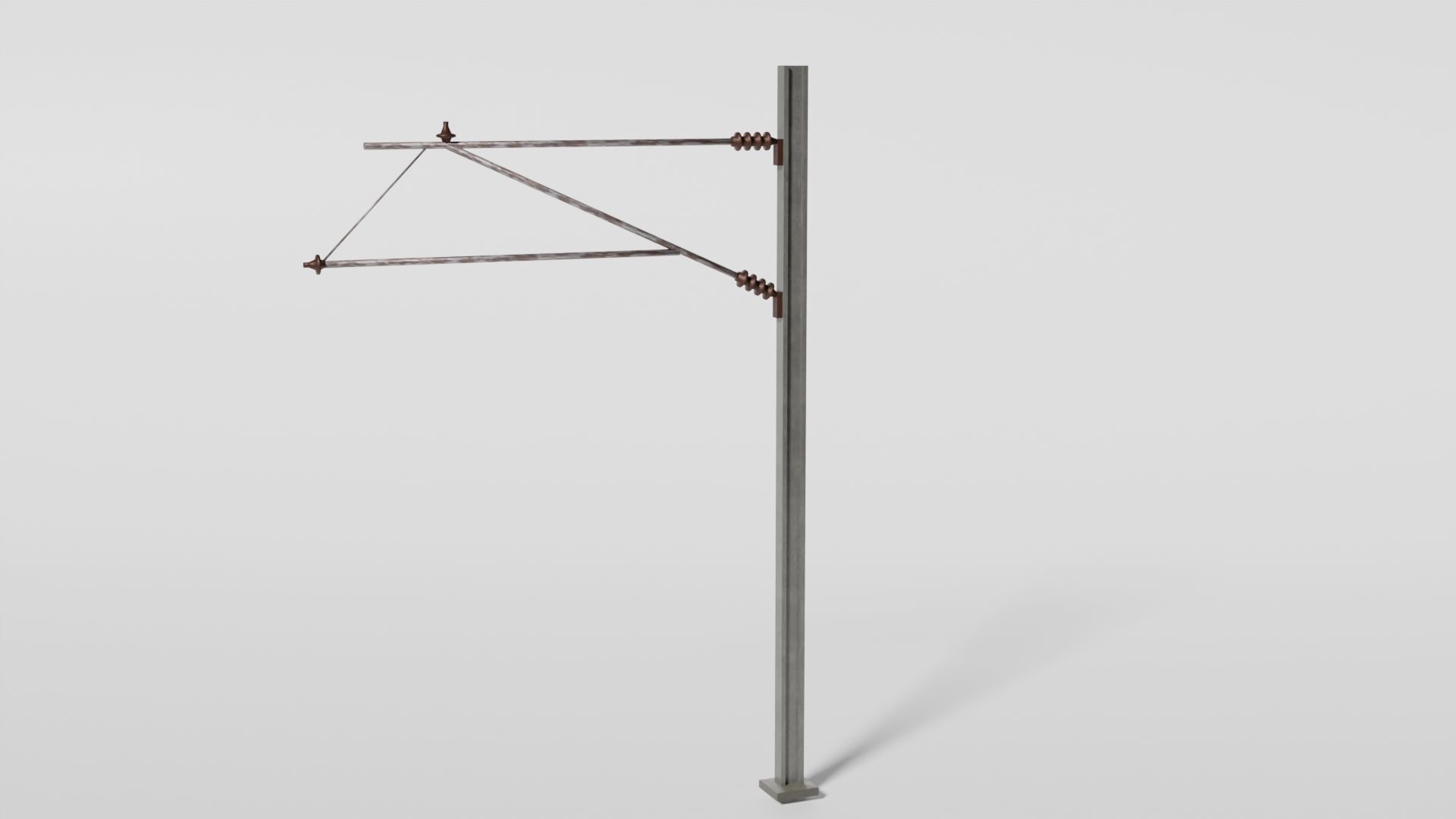  British catenary wire mast Low-poly 3D model_4