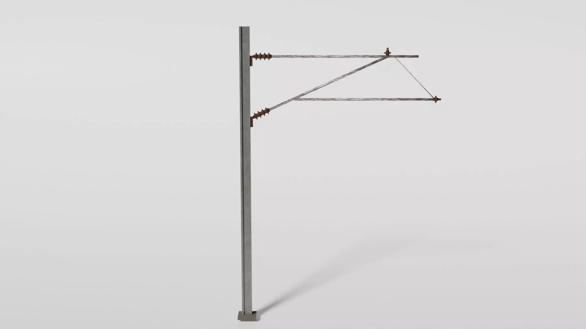  British catenary wire mast Low-poly 3D model_0