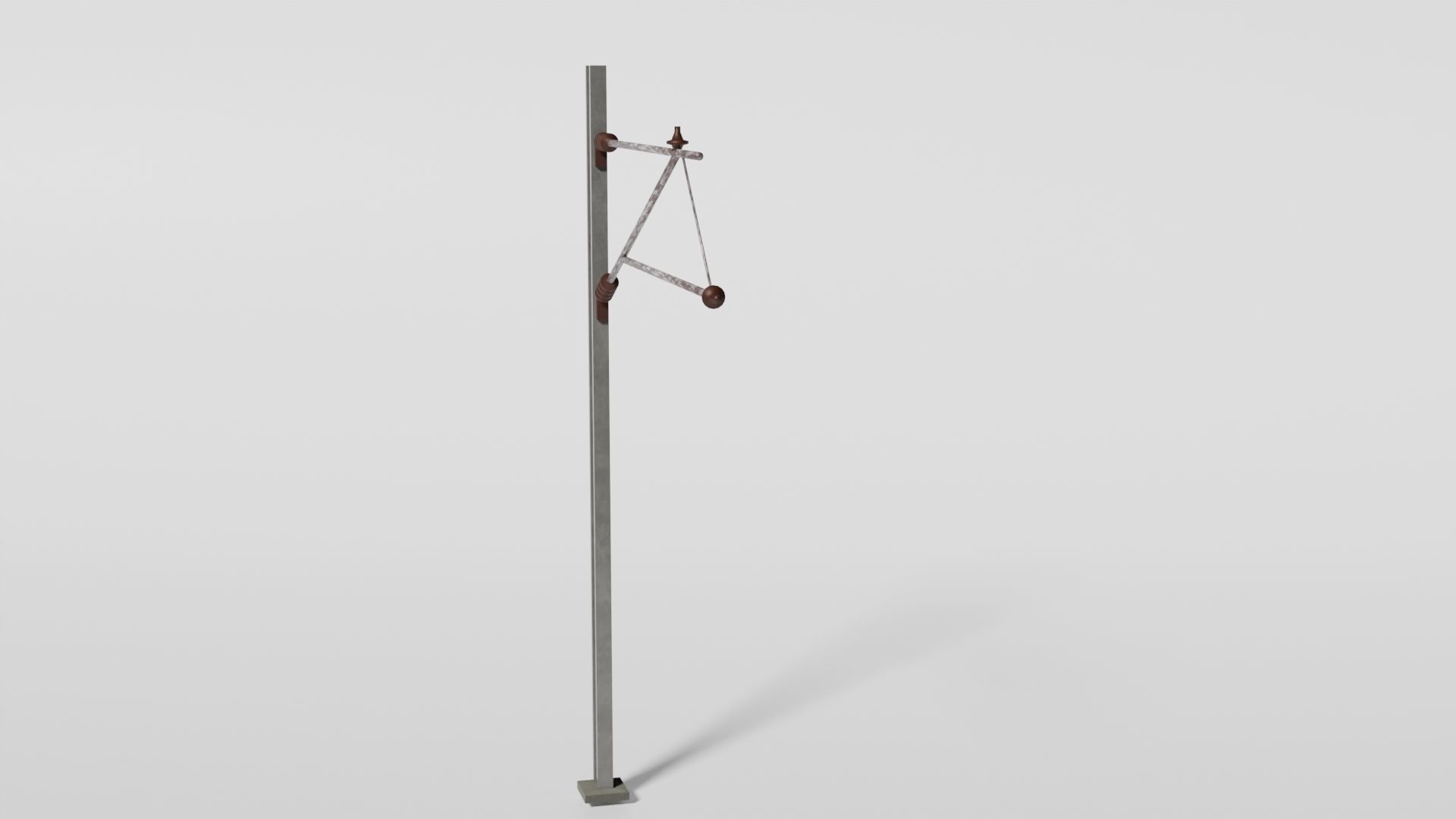  British catenary wire mast Low-poly 3D model_2