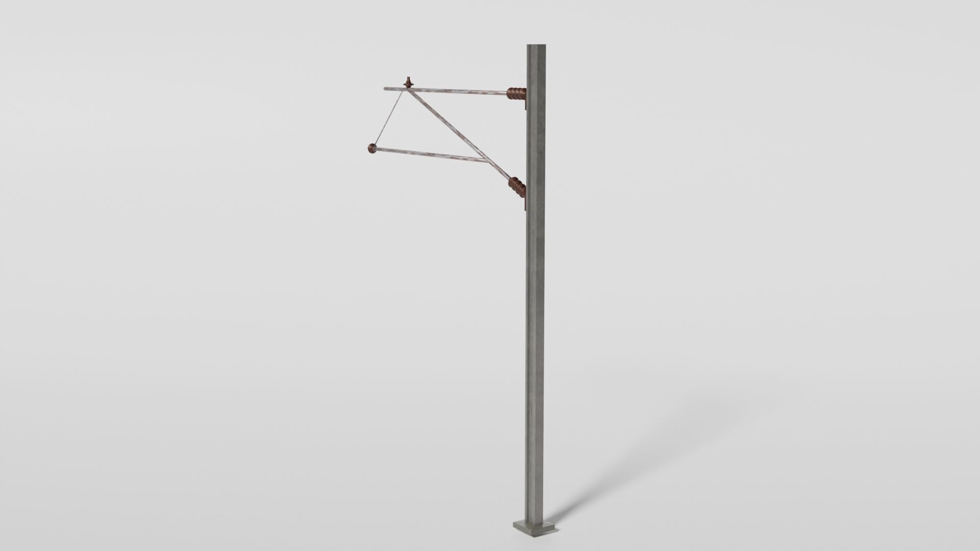  British catenary wire mast Low-poly 3D model_5