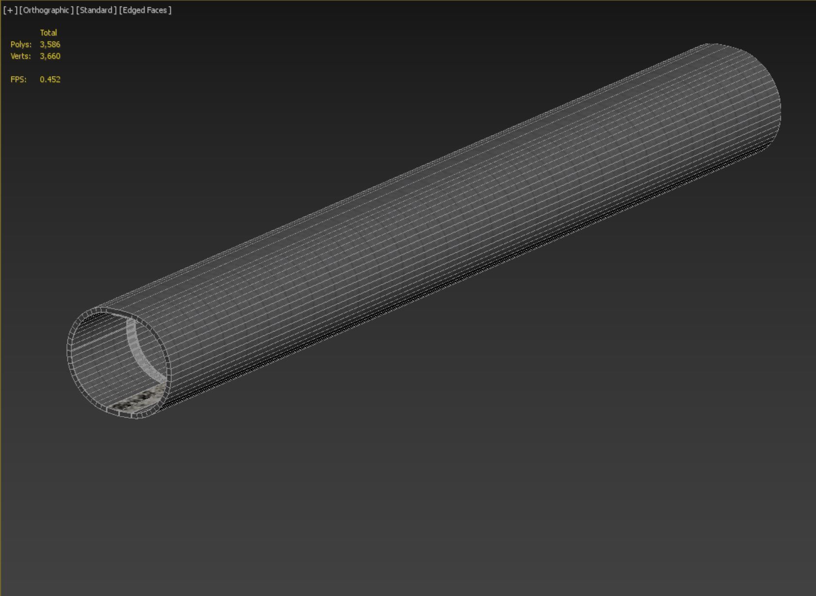 sci fi tunnel Low-poly 3D model_7