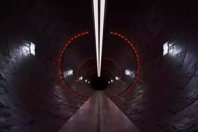 sci fi tunnel Low-poly 3D model sci fi tunnel Low-poly 3D model