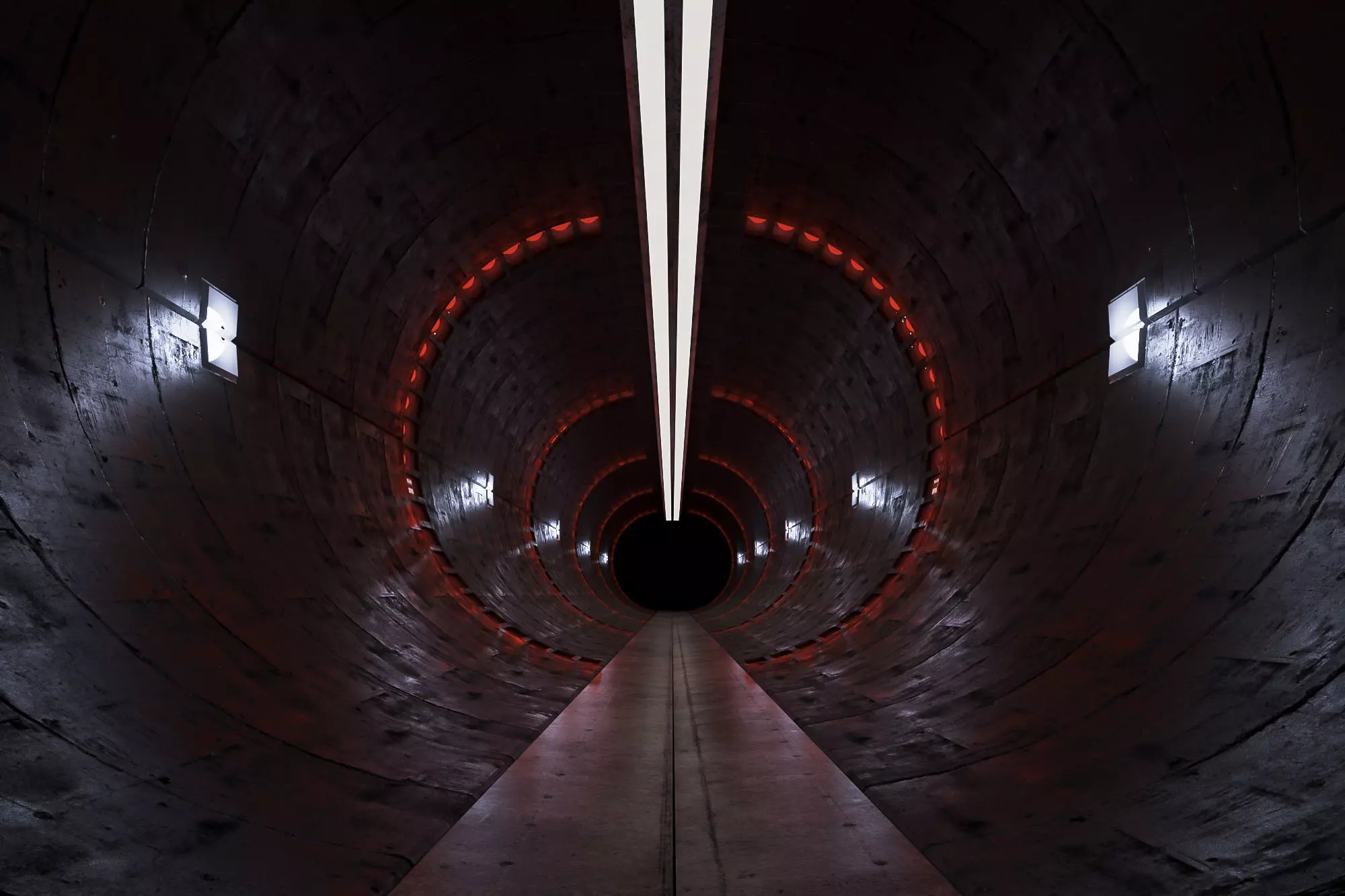 sci fi tunnel Low-poly 3D model_0