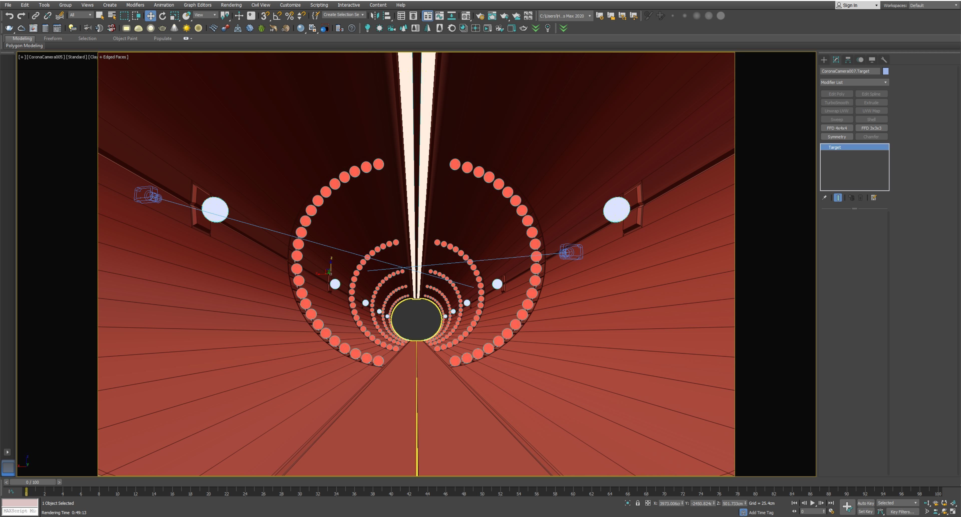 sci fi tunnel Low-poly 3D model_5