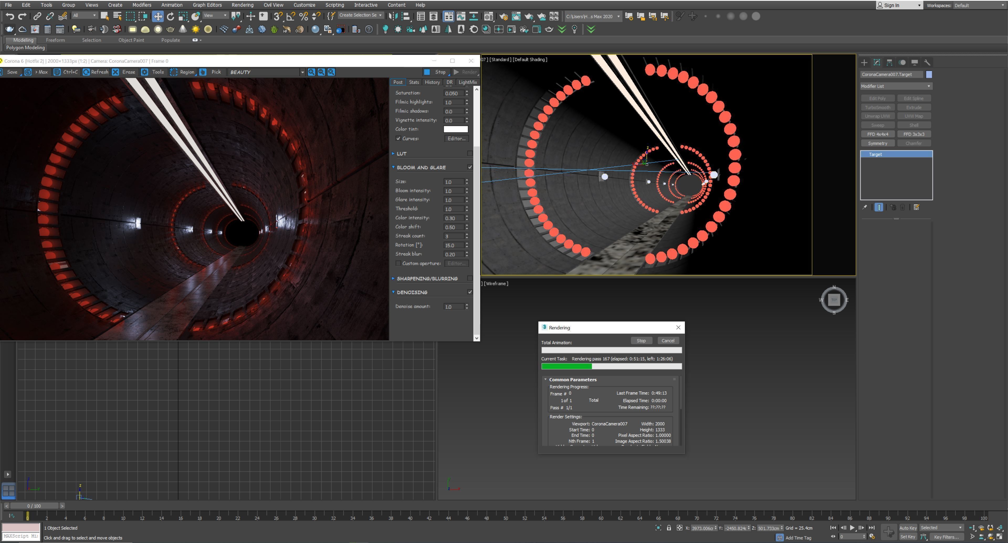 sci fi tunnel Low-poly 3D model_3