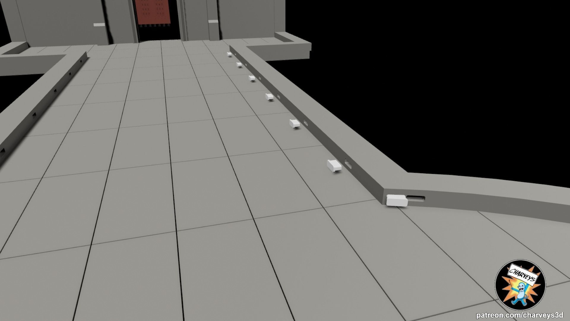 Star Wars Cloud City Landing Platform Diorama for action figures 3D print model_10