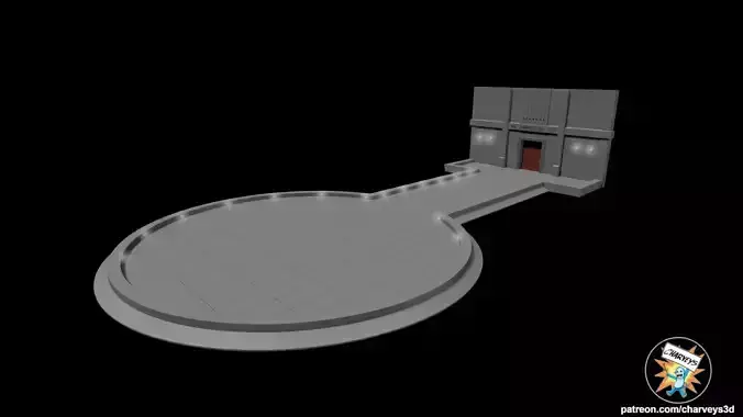 Star Wars Cloud City Landing Platform Diorama for action figures 3D print model