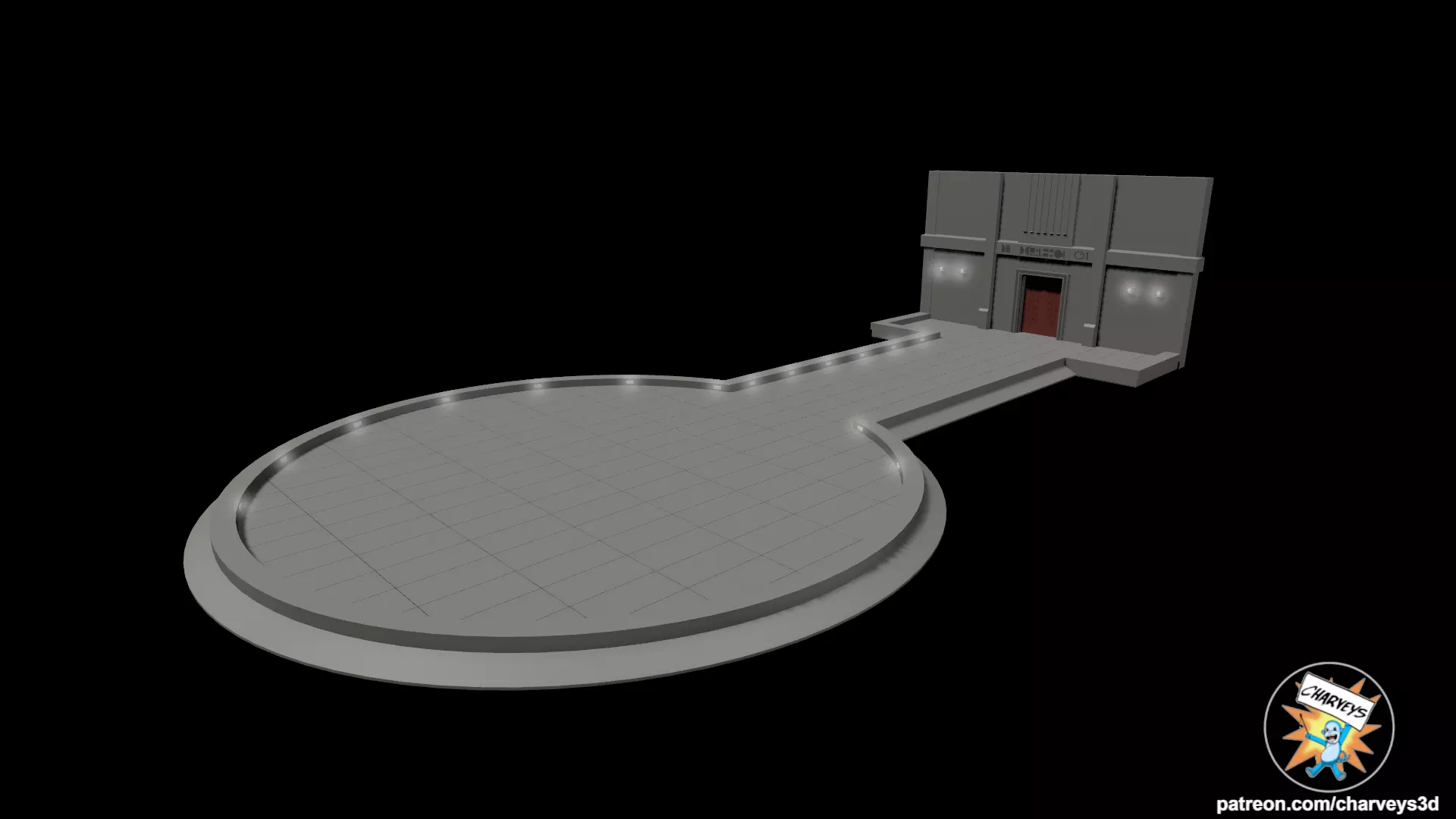 Star Wars Cloud City Landing Platform Diorama for action figures 3D print model_0