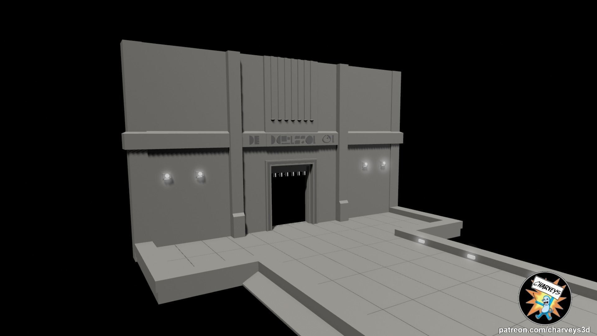 Star Wars Cloud City Landing Platform Diorama for action figures 3D print model_4