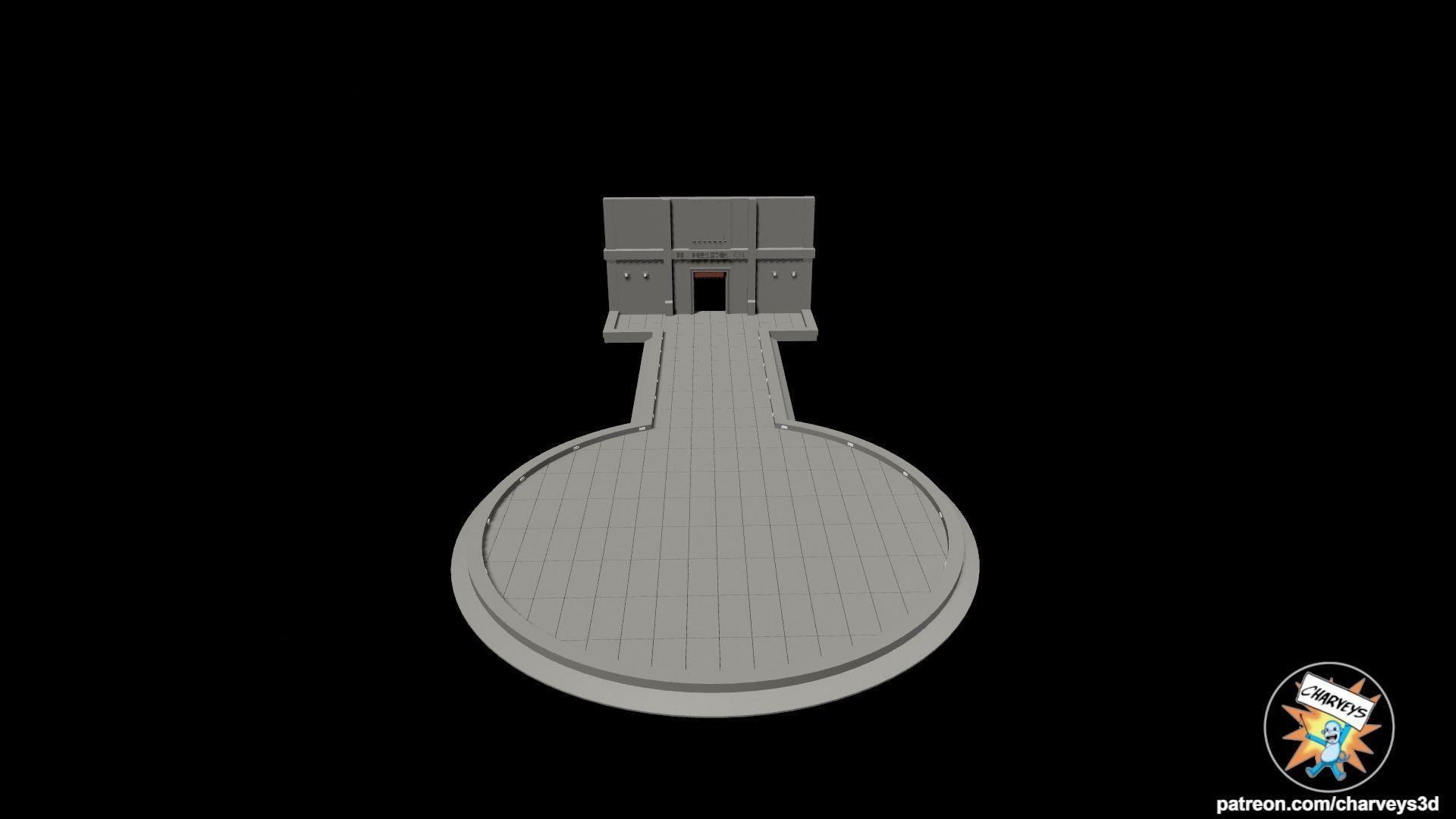 Star Wars Cloud City Landing Platform Diorama for action figures 3D print model_9