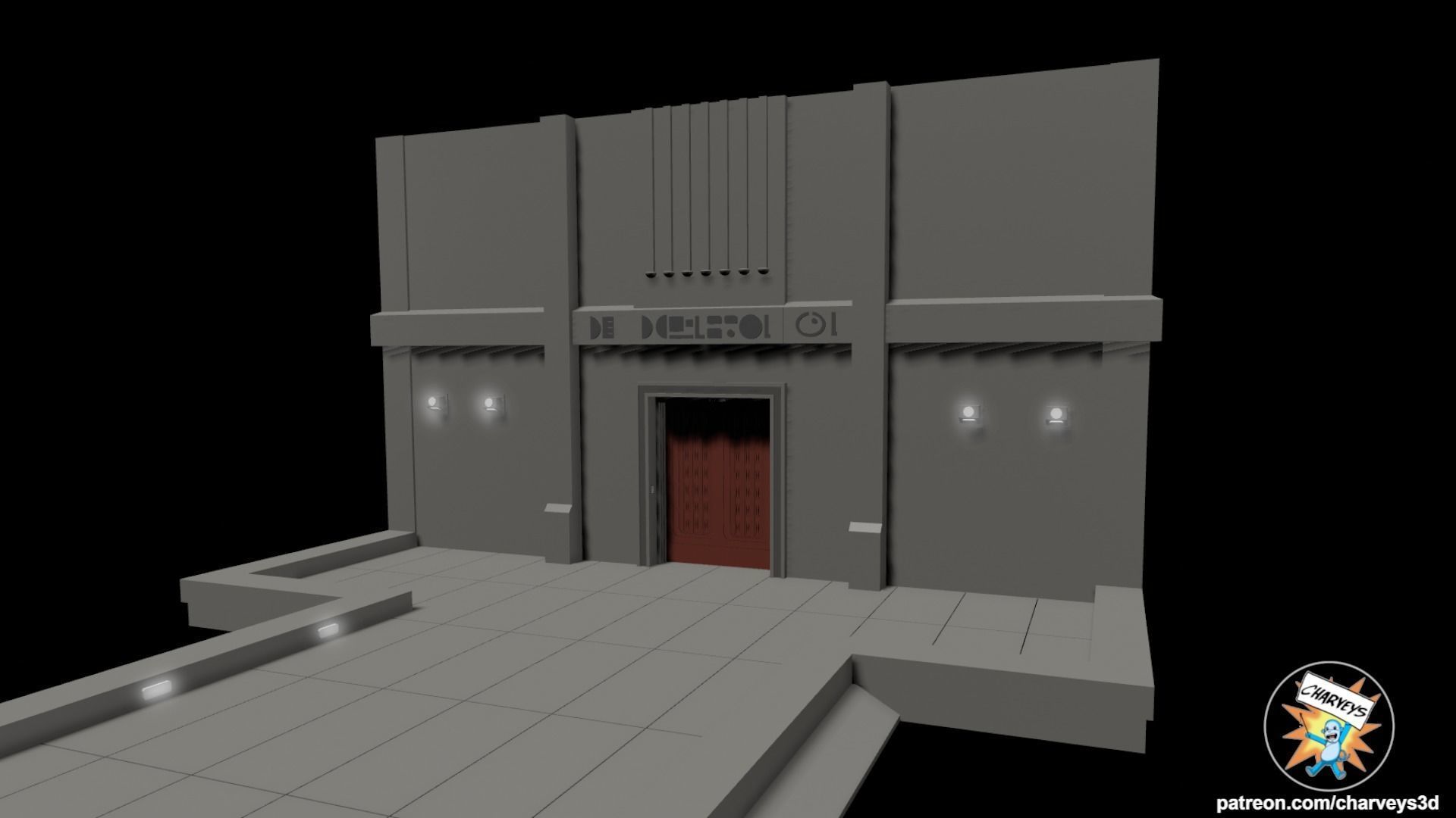 Star Wars Cloud City Landing Platform Diorama for action figures 3D print model_3