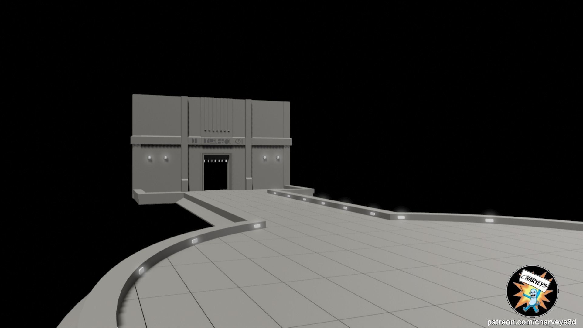 Star Wars Cloud City Landing Platform Diorama for action figures 3D print model_8