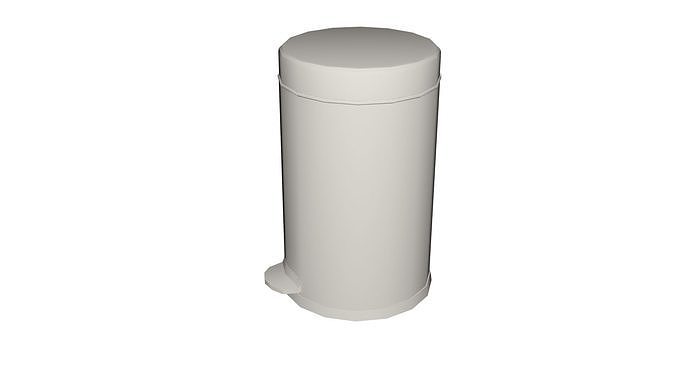 Trash can Low-poly 3D model