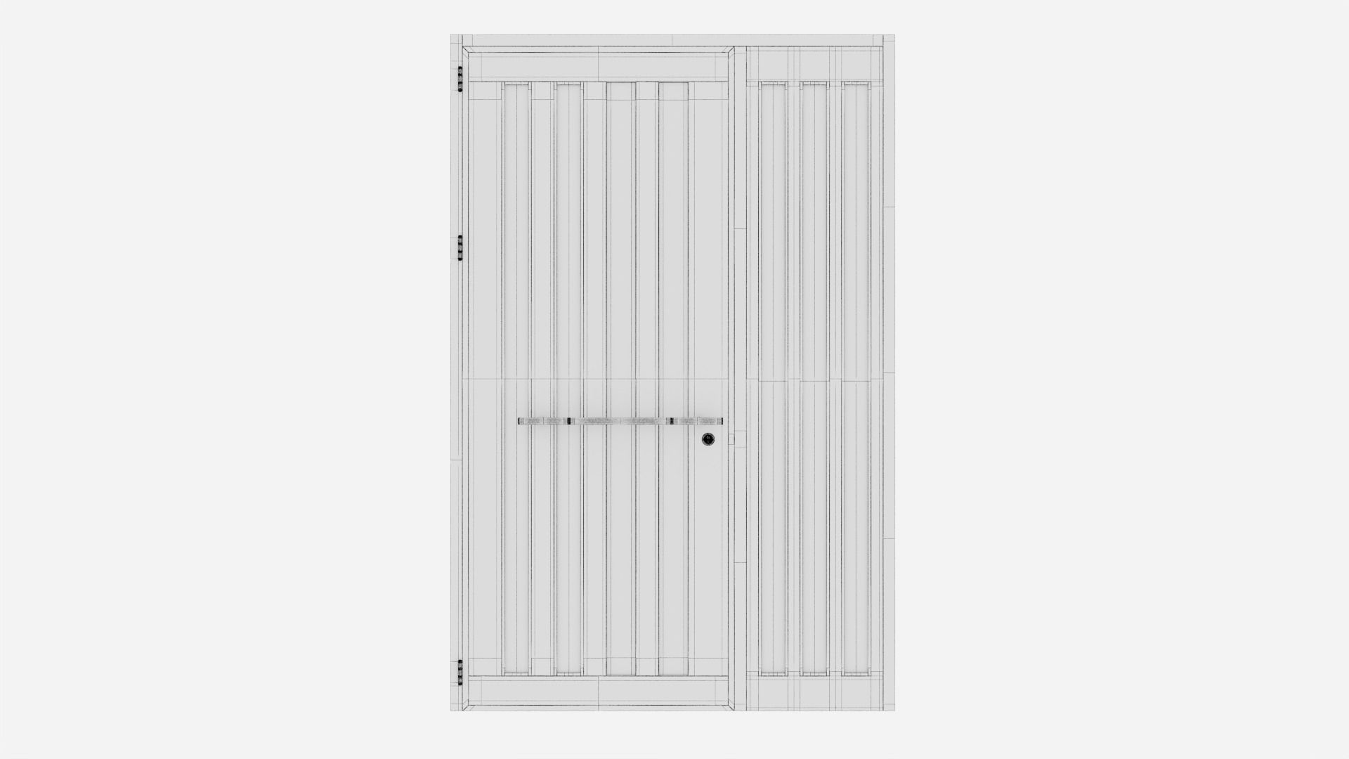 Aluminium door 278 3D model_5