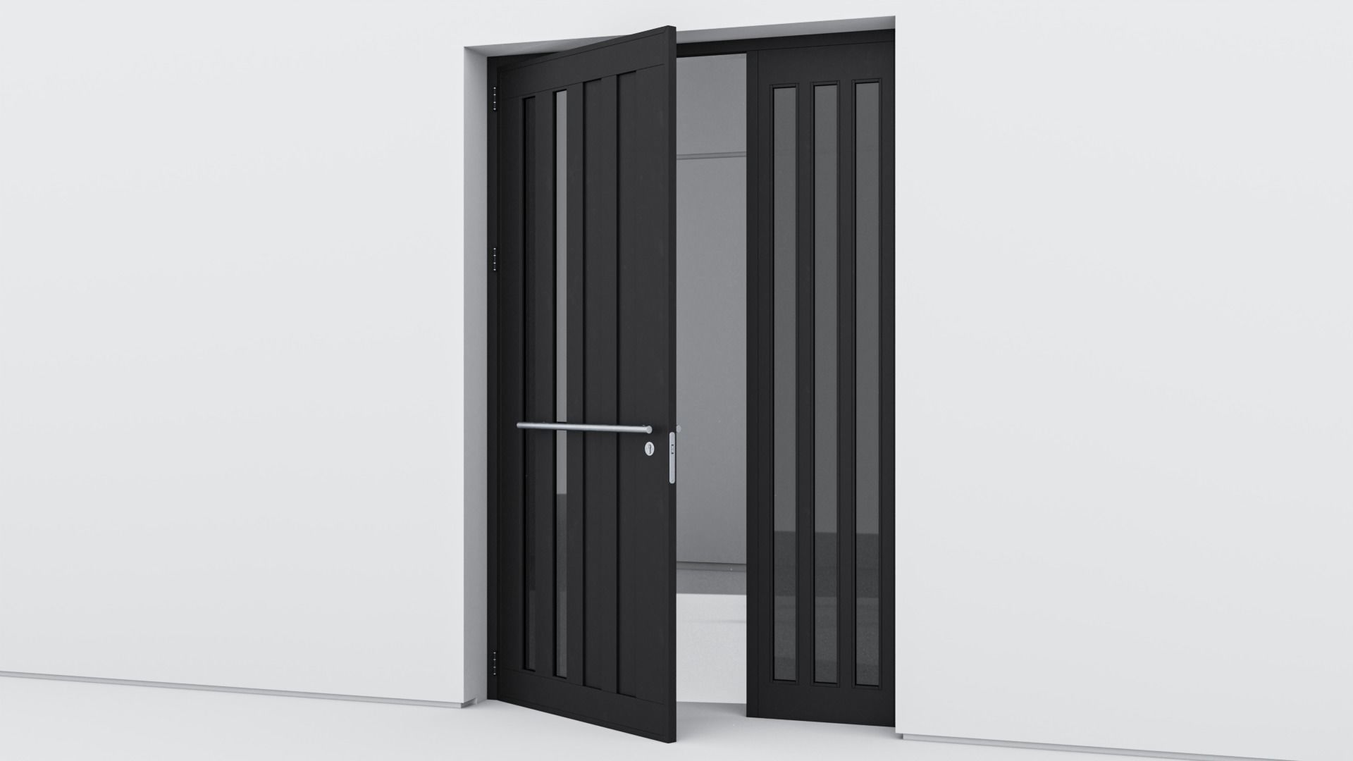 Aluminium door 278 3D model_2