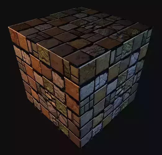 Stone floor Tile 3D model