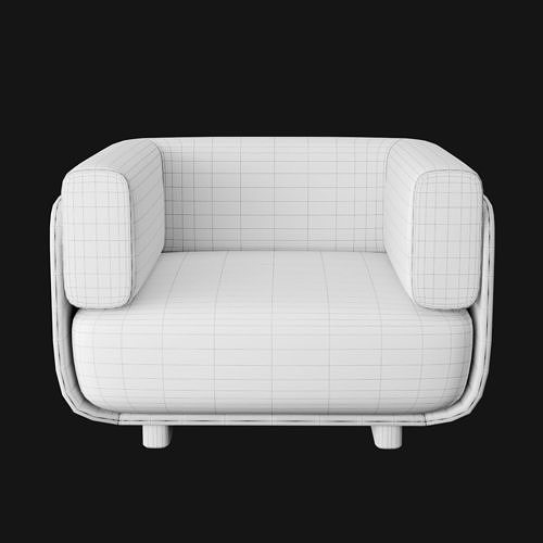 Shaal collection chair 3D model 4