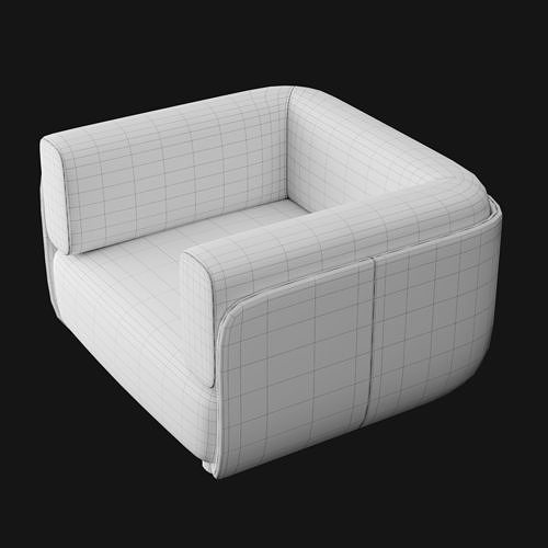 Shaal collection chair 3D model 6