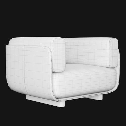 Shaal collection chair 3D model 2