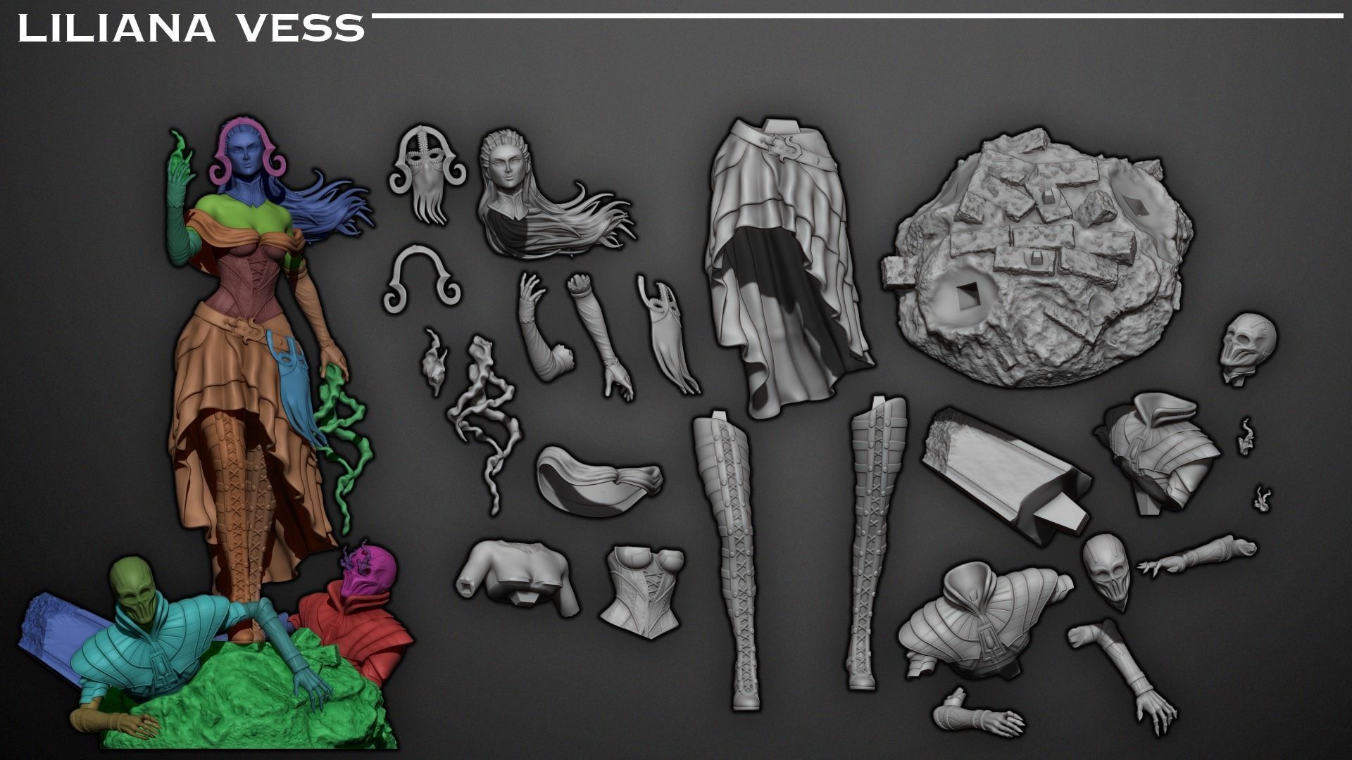 Liliana Vess - Magic The Gathering 3D model 3D printable | CGTrader