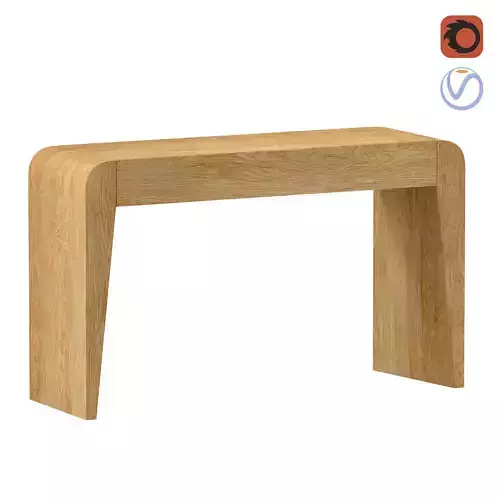 SELENA WOOD VANITY TABLE Crate Barrel 3D model