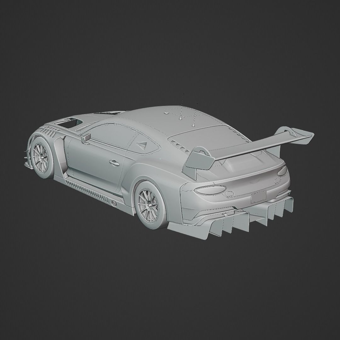 Bentley Continental GT3 2019 Low-poly 3D model_6