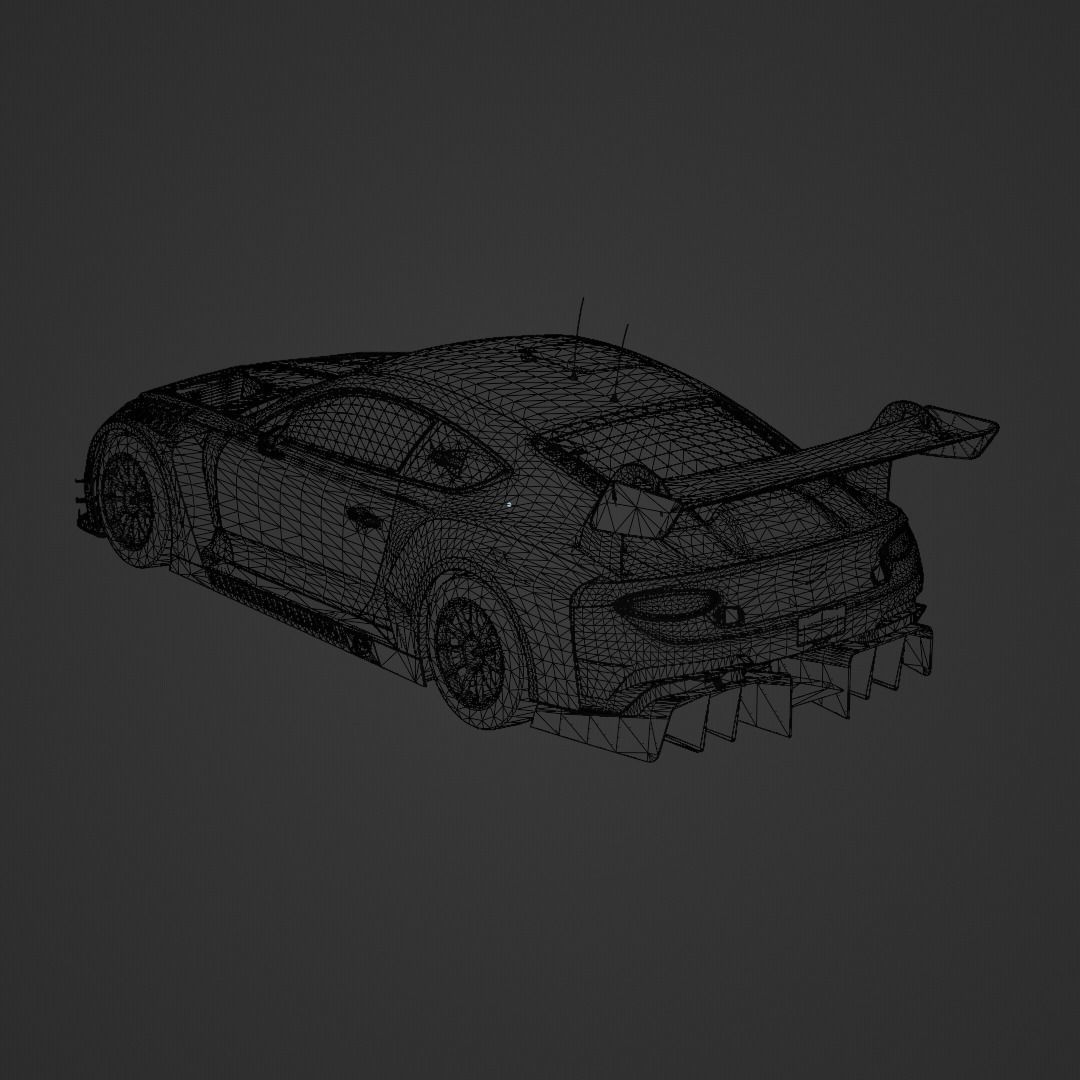 Bentley Continental GT3 2019 Low-poly 3D model_8