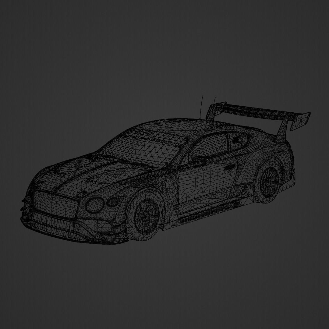 Bentley Continental GT3 2019 Low-poly 3D model_7