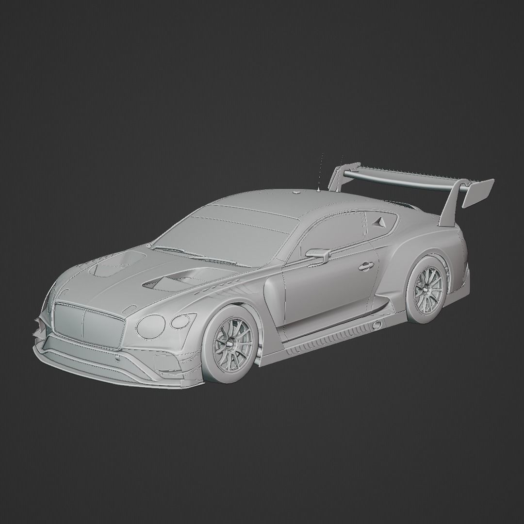 Bentley Continental GT3 2019 Low-poly 3D model_5