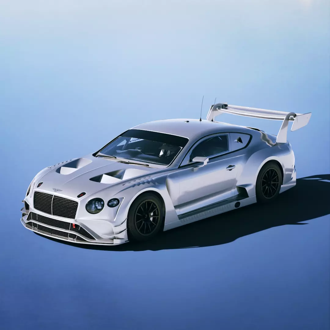 Bentley Continental GT3 2019 Low-poly 3D model_0