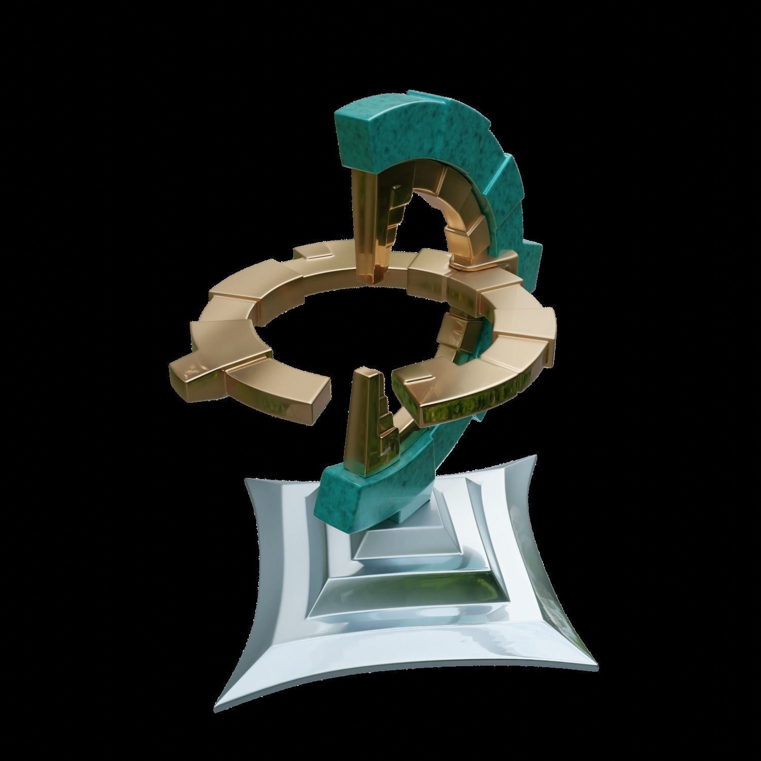 ZELDA ZONAI CHARGE WITH BASE 3D print model_5