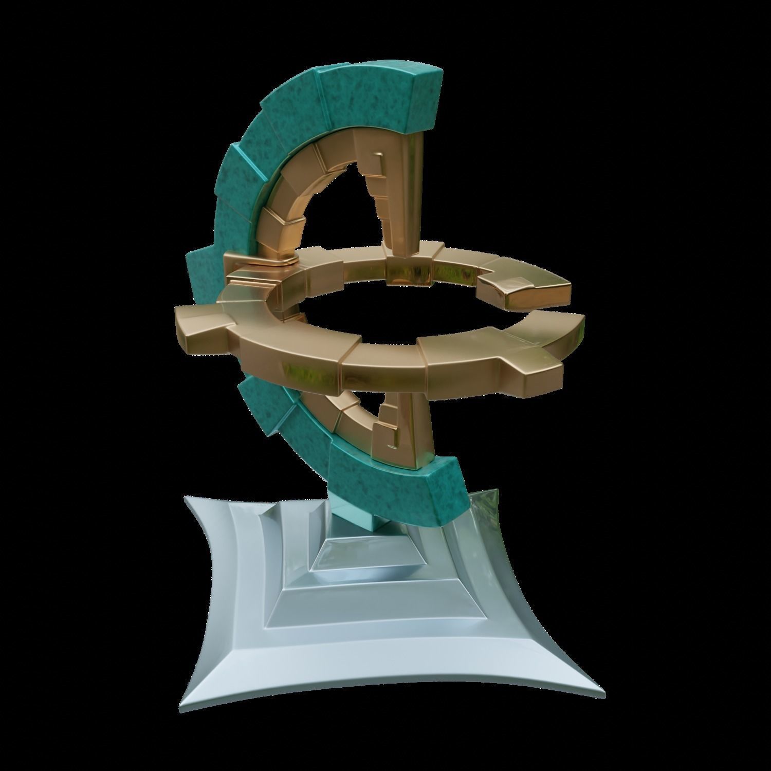 ZELDA ZONAI CHARGE WITH BASE 3D print model_4