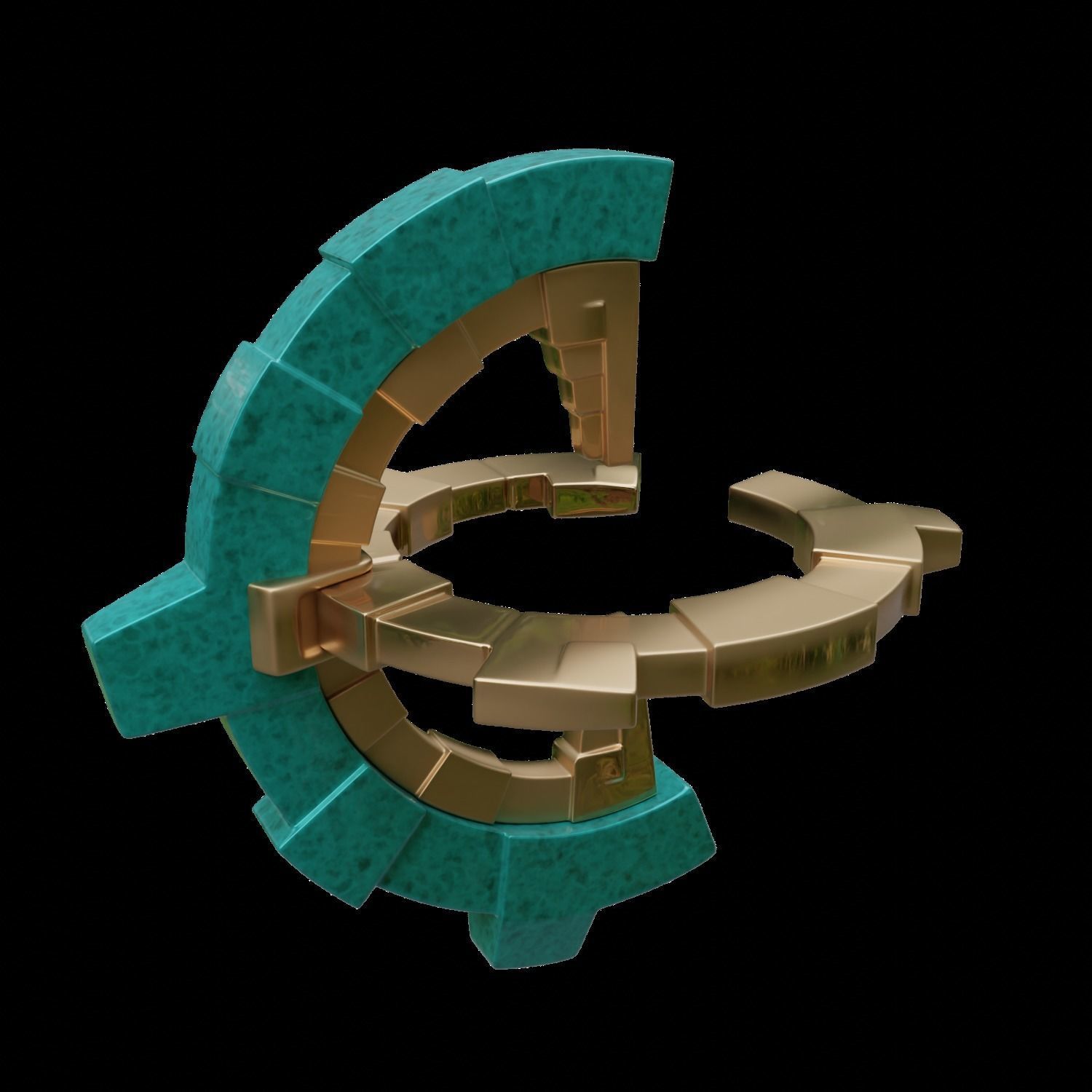 ZELDA ZONAI CHARGE WITH BASE 3D print model_16