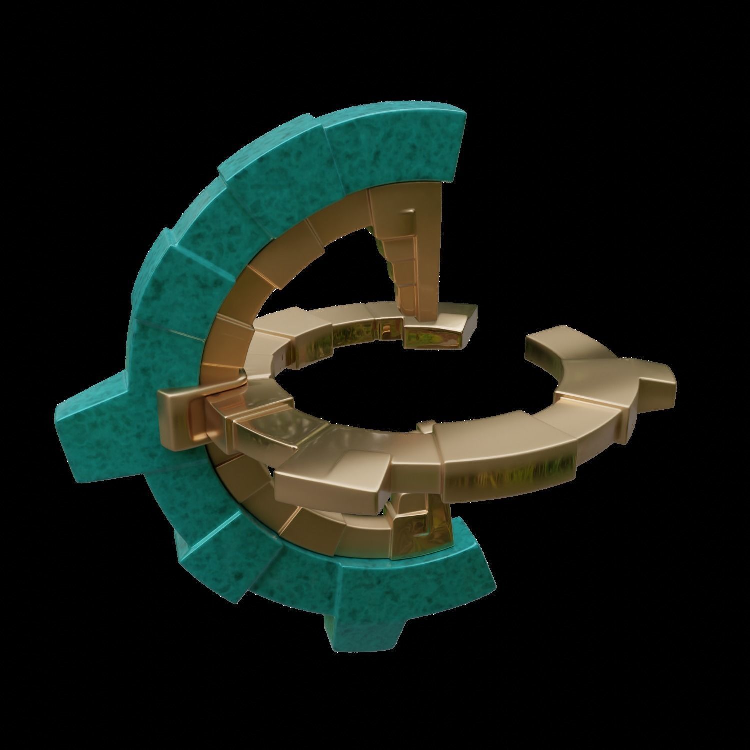 ZELDA ZONAI CHARGE WITH BASE 3D print model_9