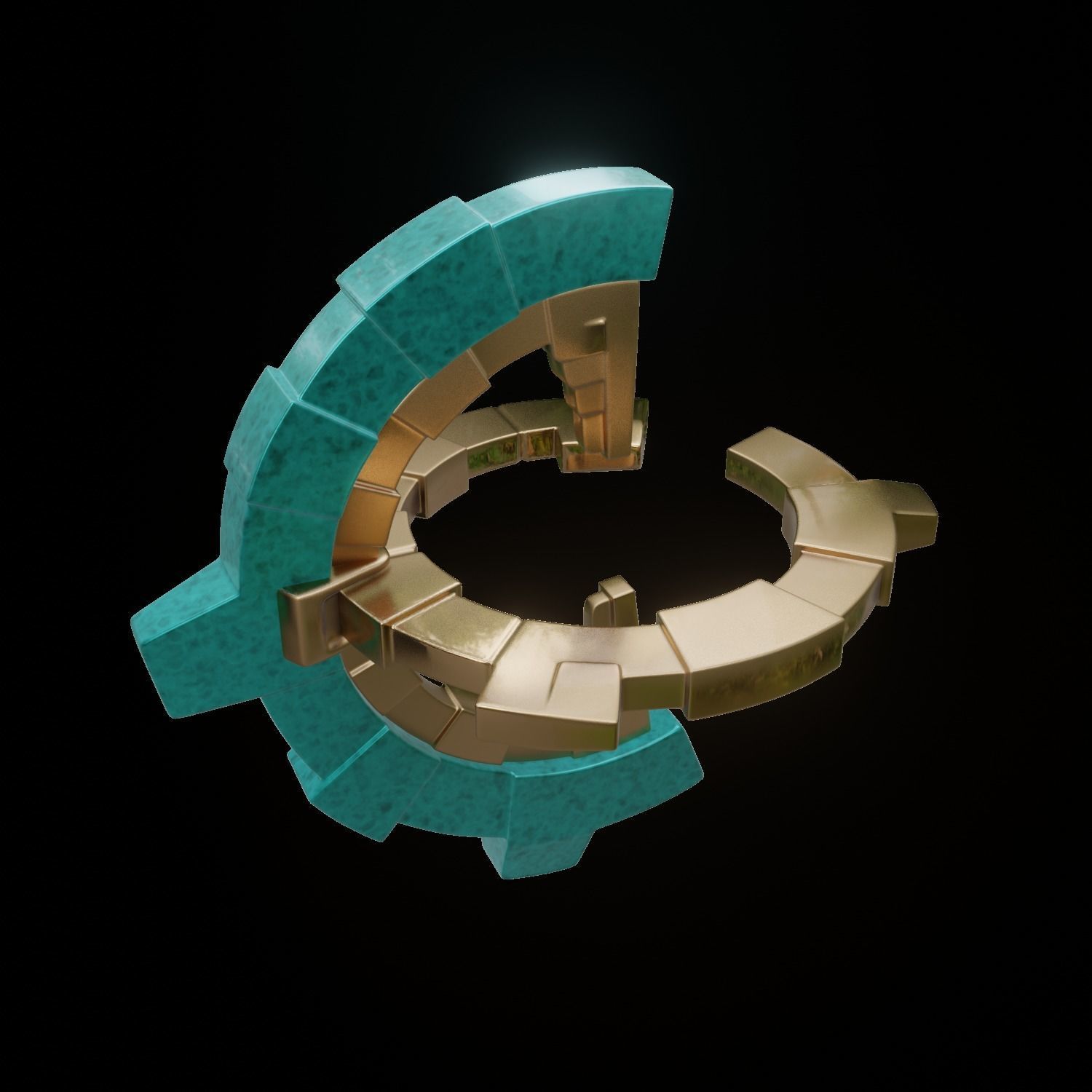 ZELDA ZONAI CHARGE WITH BASE 3D print model_6