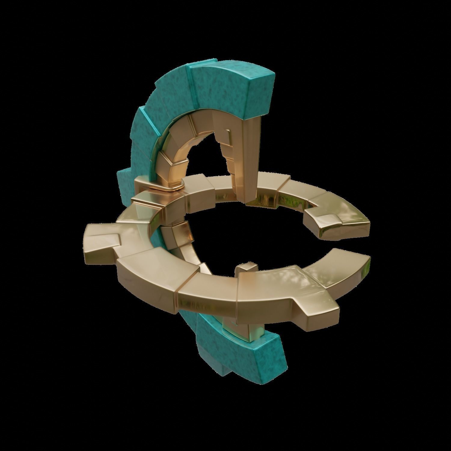 ZELDA ZONAI CHARGE WITH BASE 3D print model_11