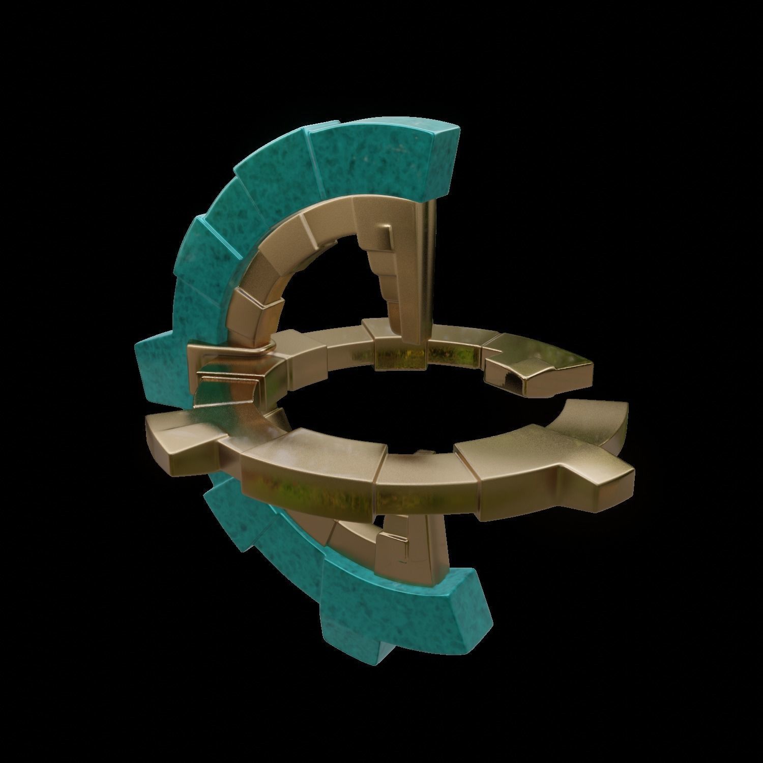 ZELDA ZONAI CHARGE WITH BASE 3D print model_7